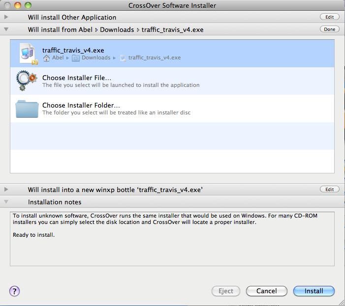 Crossover traffic travis installer